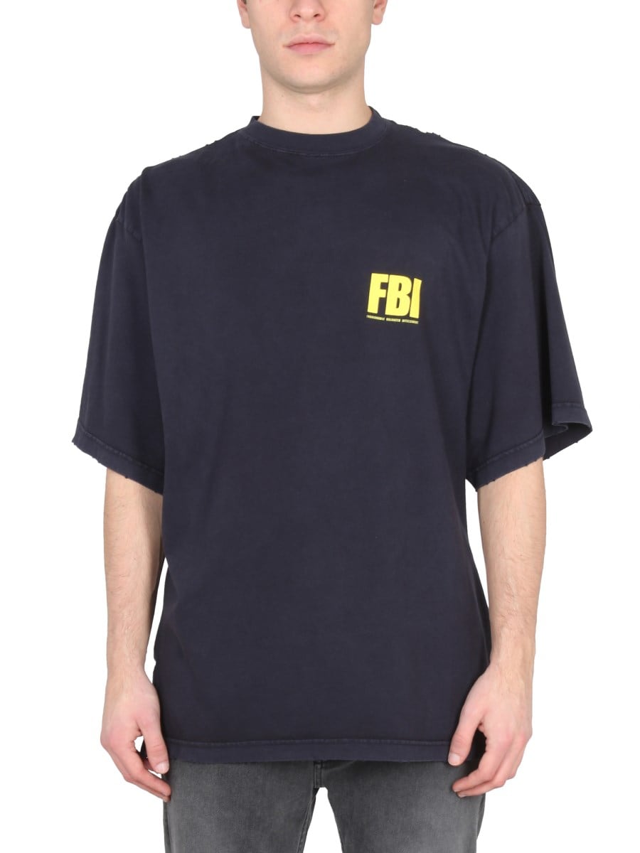 【新品】BALENCIAGA FBI Tシャツ オーバーサイズ グレー