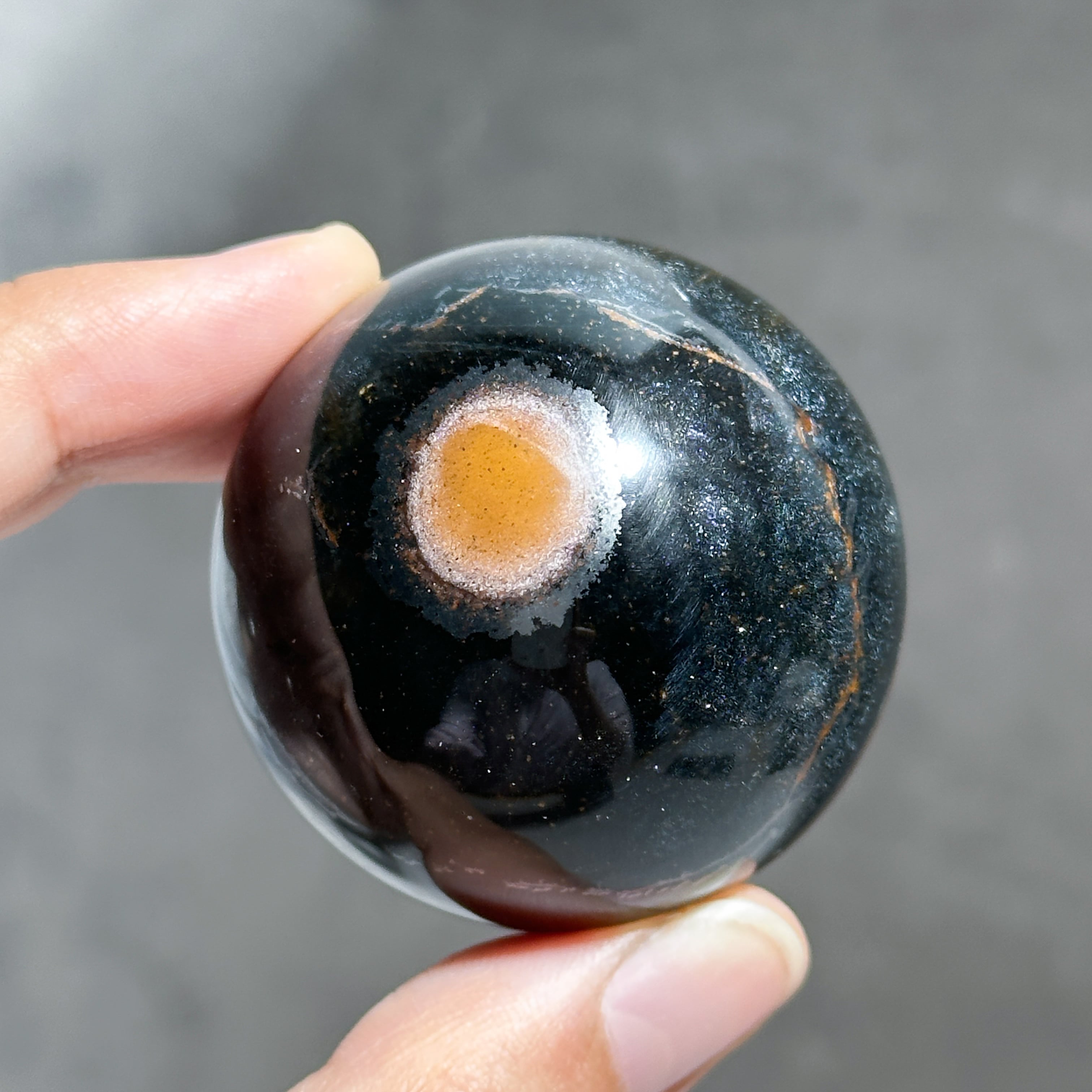 ブルータイガーアイ スフィア 32◇ Blue Tiger's eye ◇天然石・鉱物