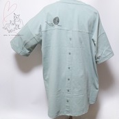 ひょっこり顔出し猫ちゃんのTシャツ　ミント