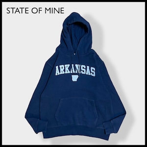 【STATE OF MINE】ARKANSAS アーカンソー州 アーチロゴ プリント パーカー スウェット フーディー hoodie L us古着