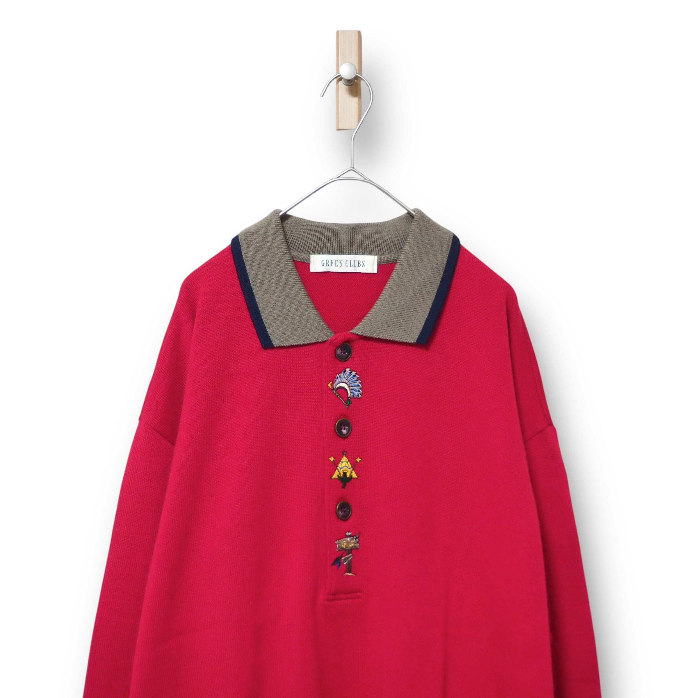 【VINTAGE】デザインポロニット