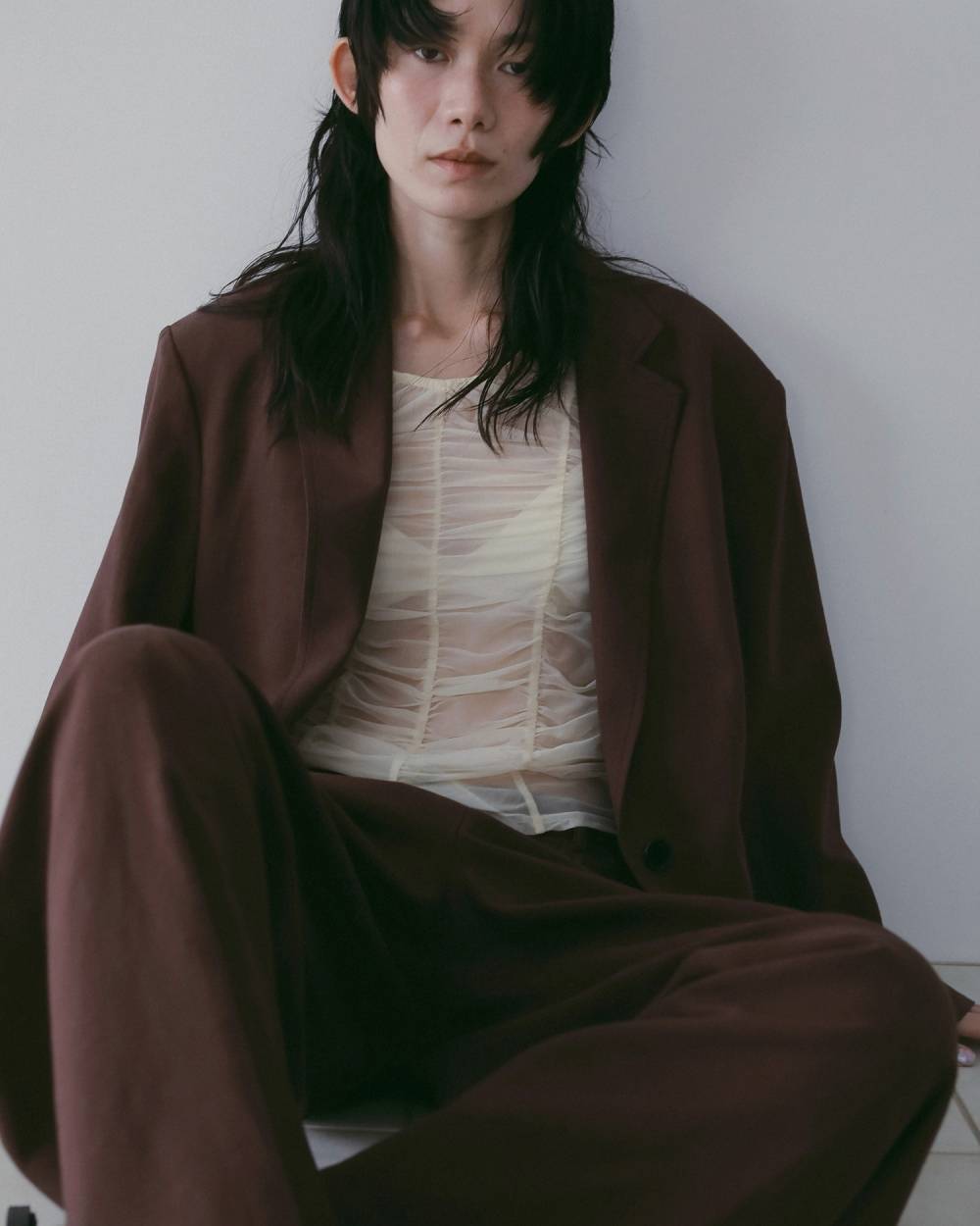 anuke アンヌーク Over Linen Jacket 62610104 (NVY) | ANERCA & L.I.V