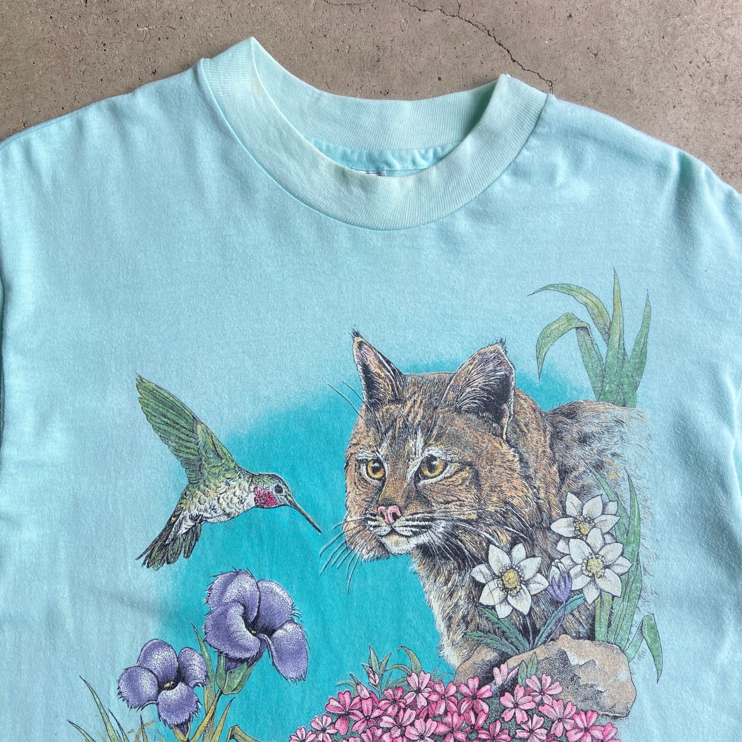 90s ビンテージ 猫 アニマル Tシャツ アート 動物 Tシャツ