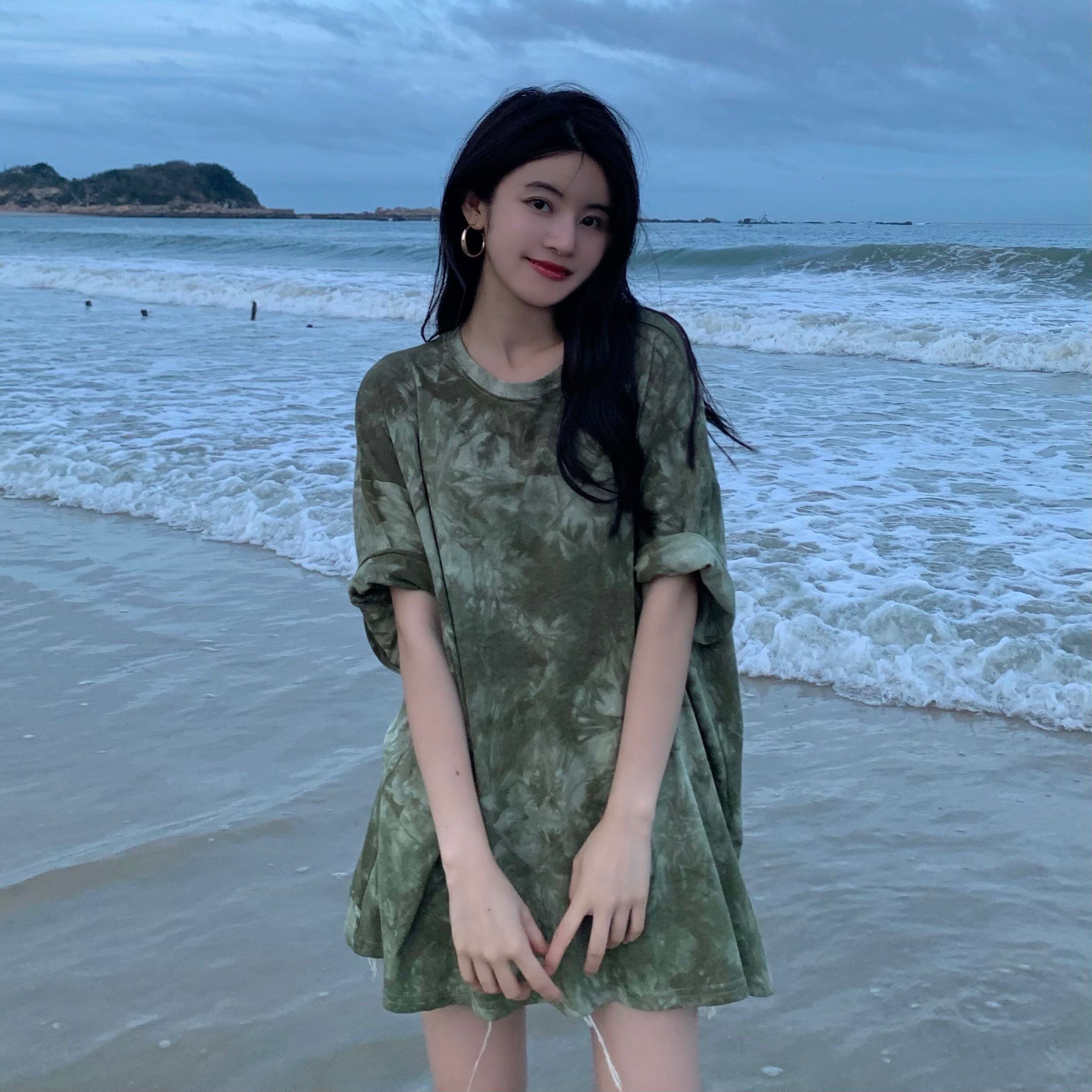 サマー薄手Tシャツ シャツ スタイルロング 夏物 1号婦人67951790135