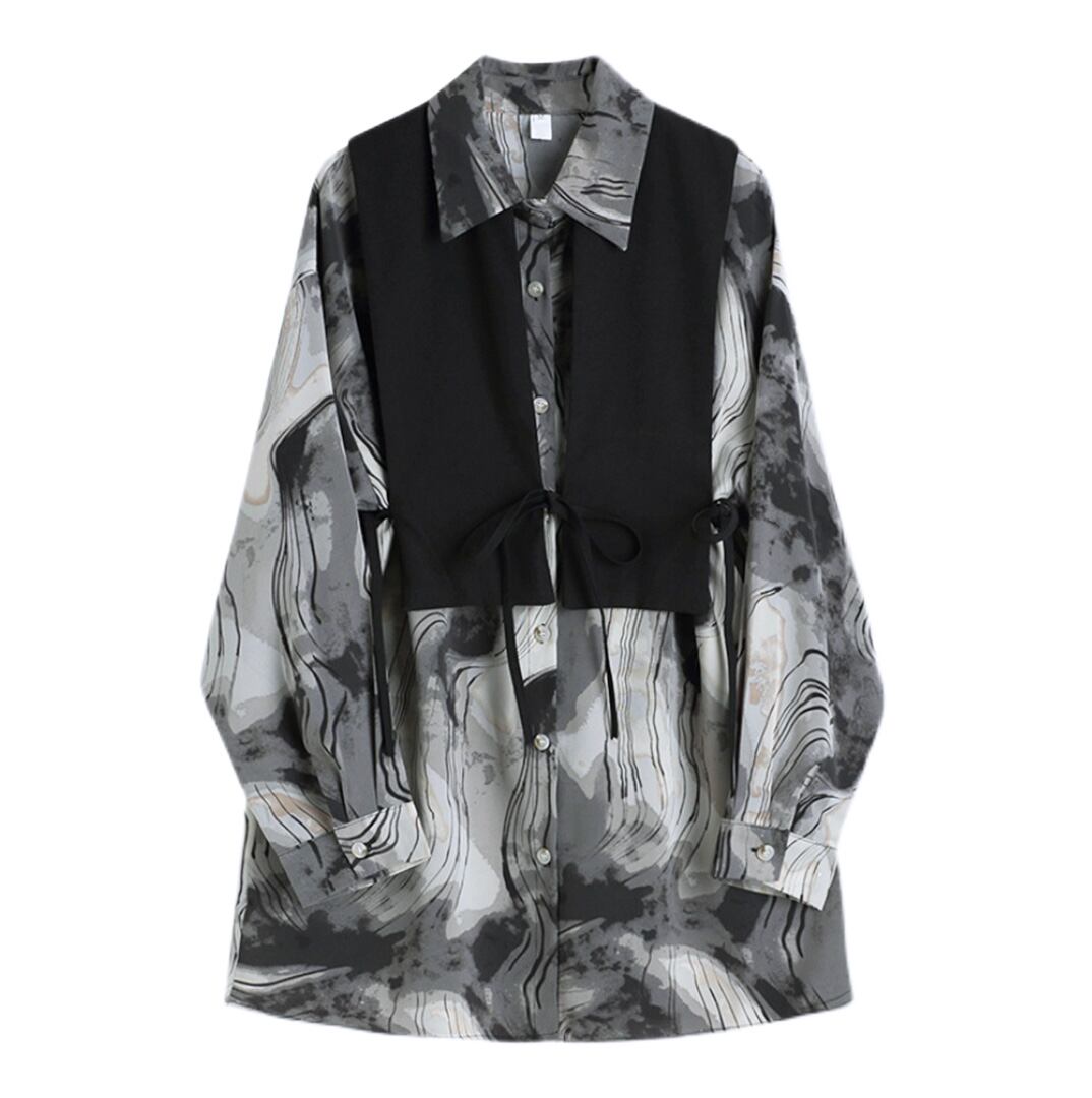 モードシャツベストセットアップ K0355