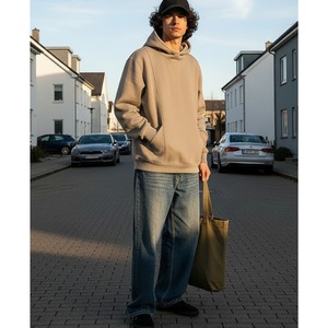 Front pocket design hoodie C3849