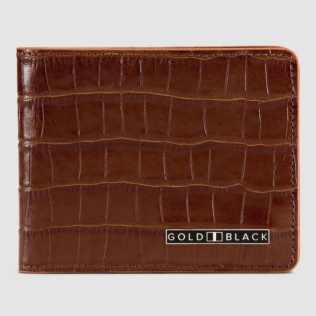 ゴールドブラック(GOLDBLACK) GM WALLET CROCO BROWN