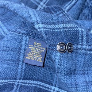 POLO RALPH LAUREN indigo cotton check flannel shirt
