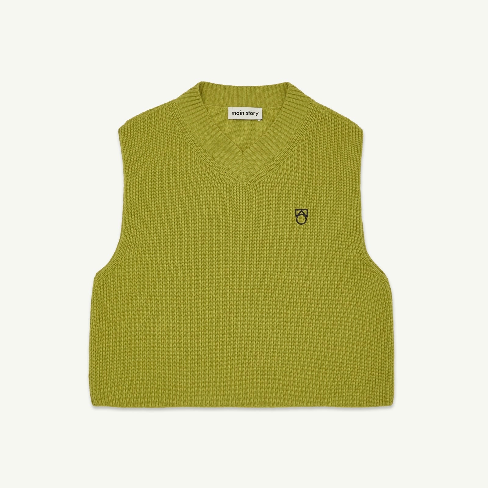 《main story 2025AW》Knitted Vest / Kiwi Rib