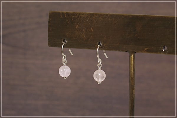 モルガナイト6ミリ玉ピアス(イヤリング)