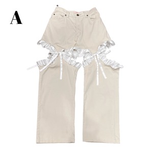限定】カットアウトリメイクデニムパンツ | lilLilly official webstore