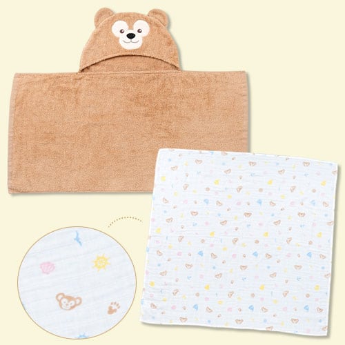 公式 ダッフィー おくるみ ギフトセット 東京ディズニーシー限定 フード付きタオル 綿100% 出産祝い プレゼント ベビー用 赤ちゃん