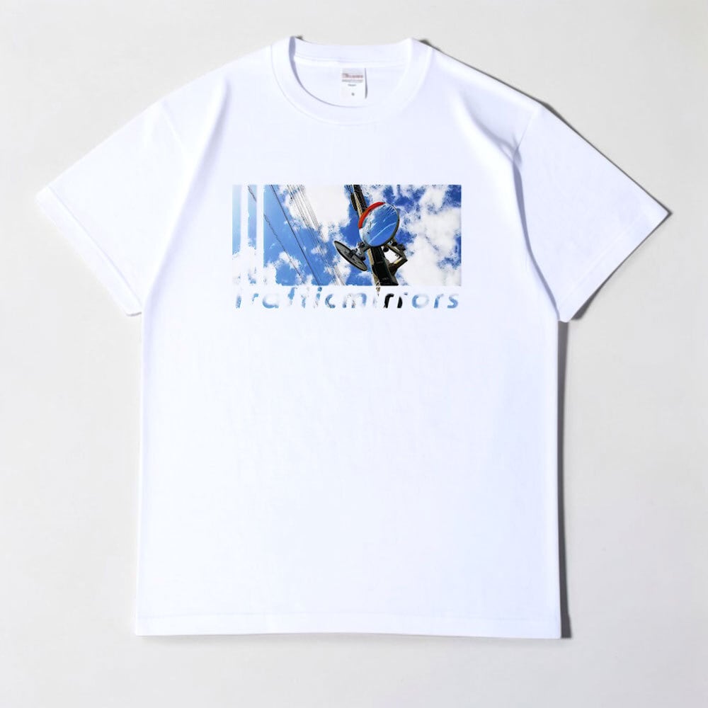 空とカーブミラー｜フォトプリントTシャツ 半袖 ユニセックス 夏の風景