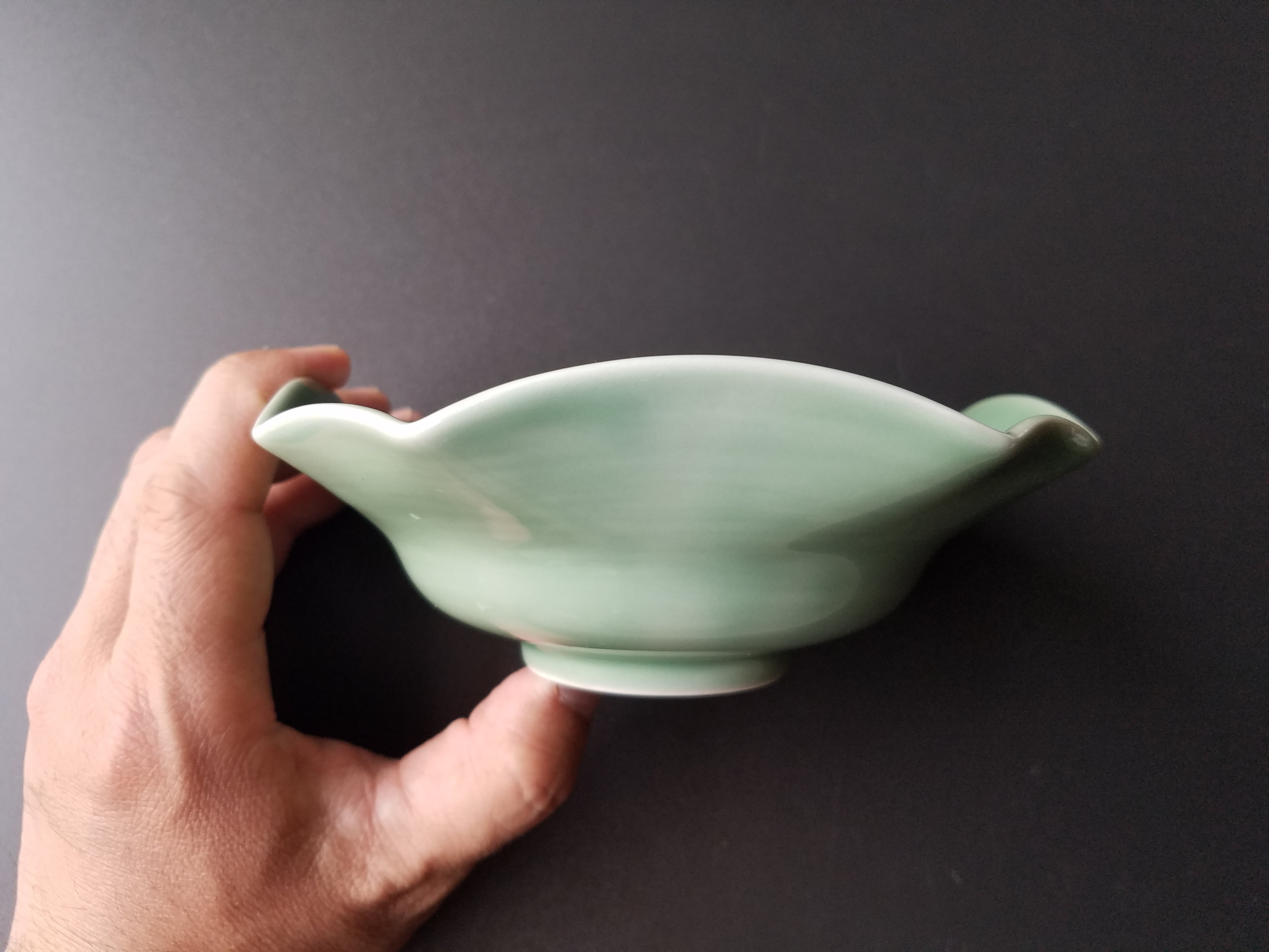 骨董3緑色の陶器製長方形皿 グリーン 長皿】 | 暮らしを彩る大人の食