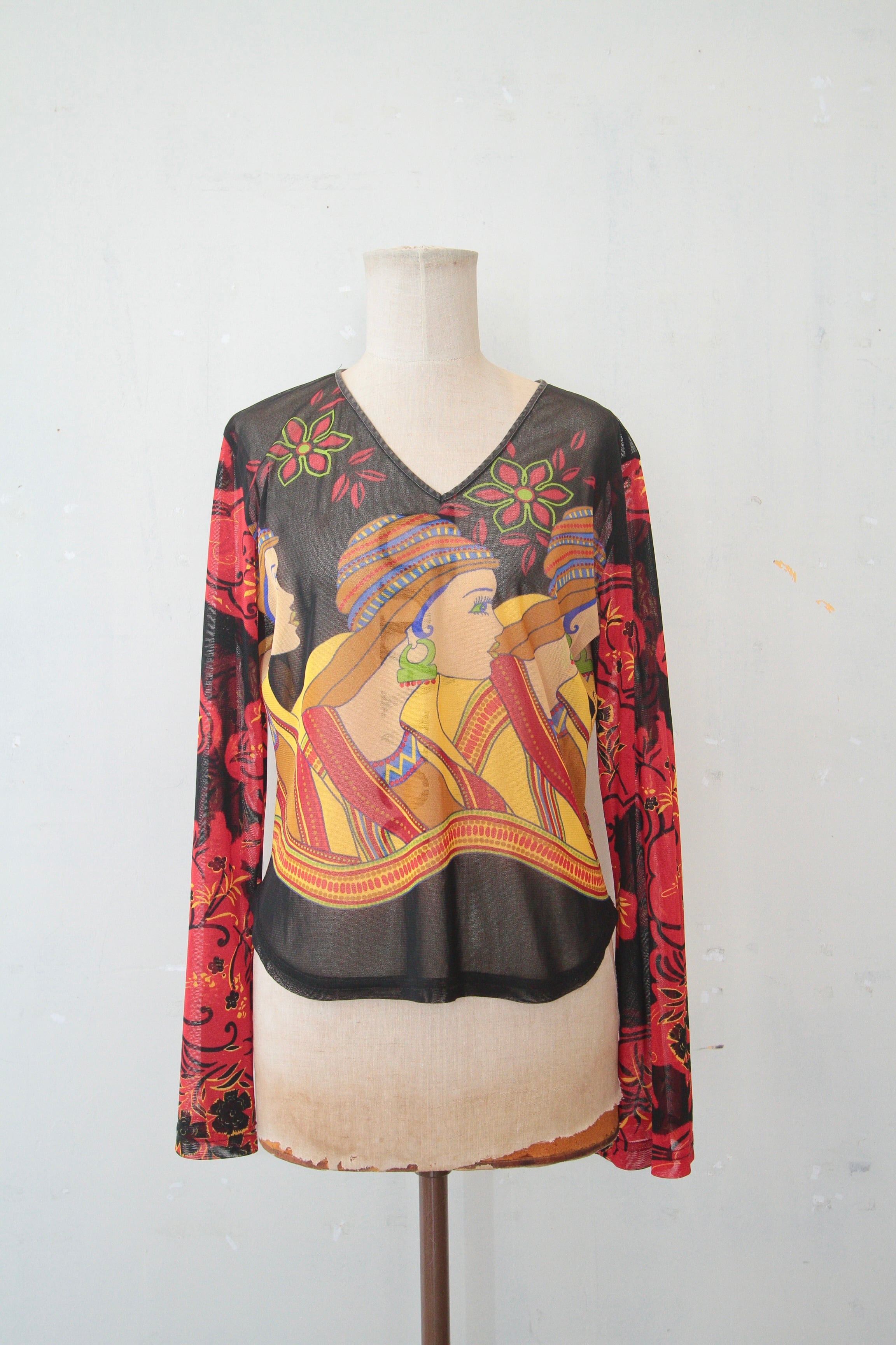 eu ethnic sheer long sleeve
