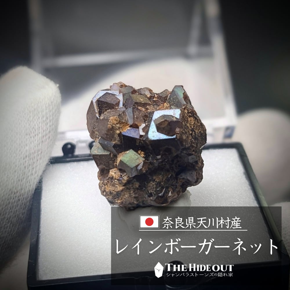 日本国産鉱物標本084 奈良県吉野郡天川村行者還岳レインボーガーネット フルカラー発動ウルトラクラスター