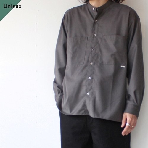 【ラスト１点】amne　GABARDINE Coverd Shirts　（Charcoal）