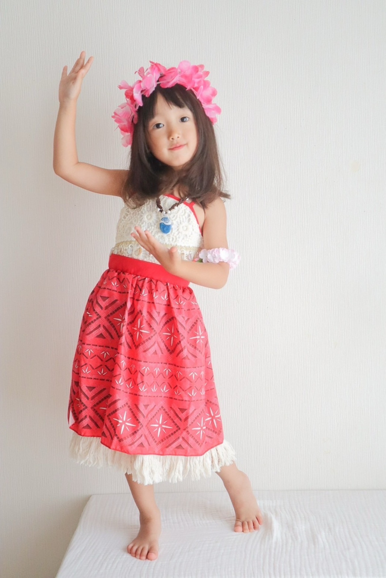 【即納】トロピカル ワンピース  ネックレス付き[プリンセスドレス 南国 ハワイ 海 ハロウィン]