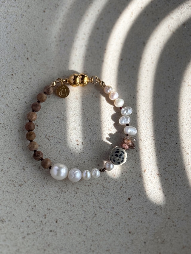 bracelet |  wood×pearl［GB036］
