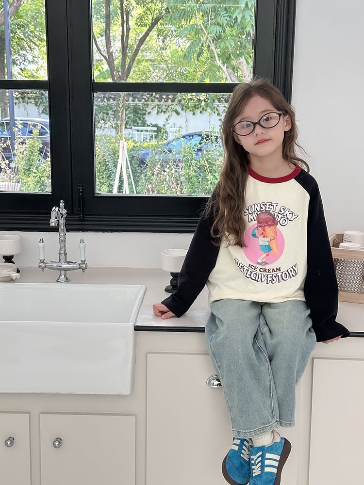 5color イラストラグランロンT