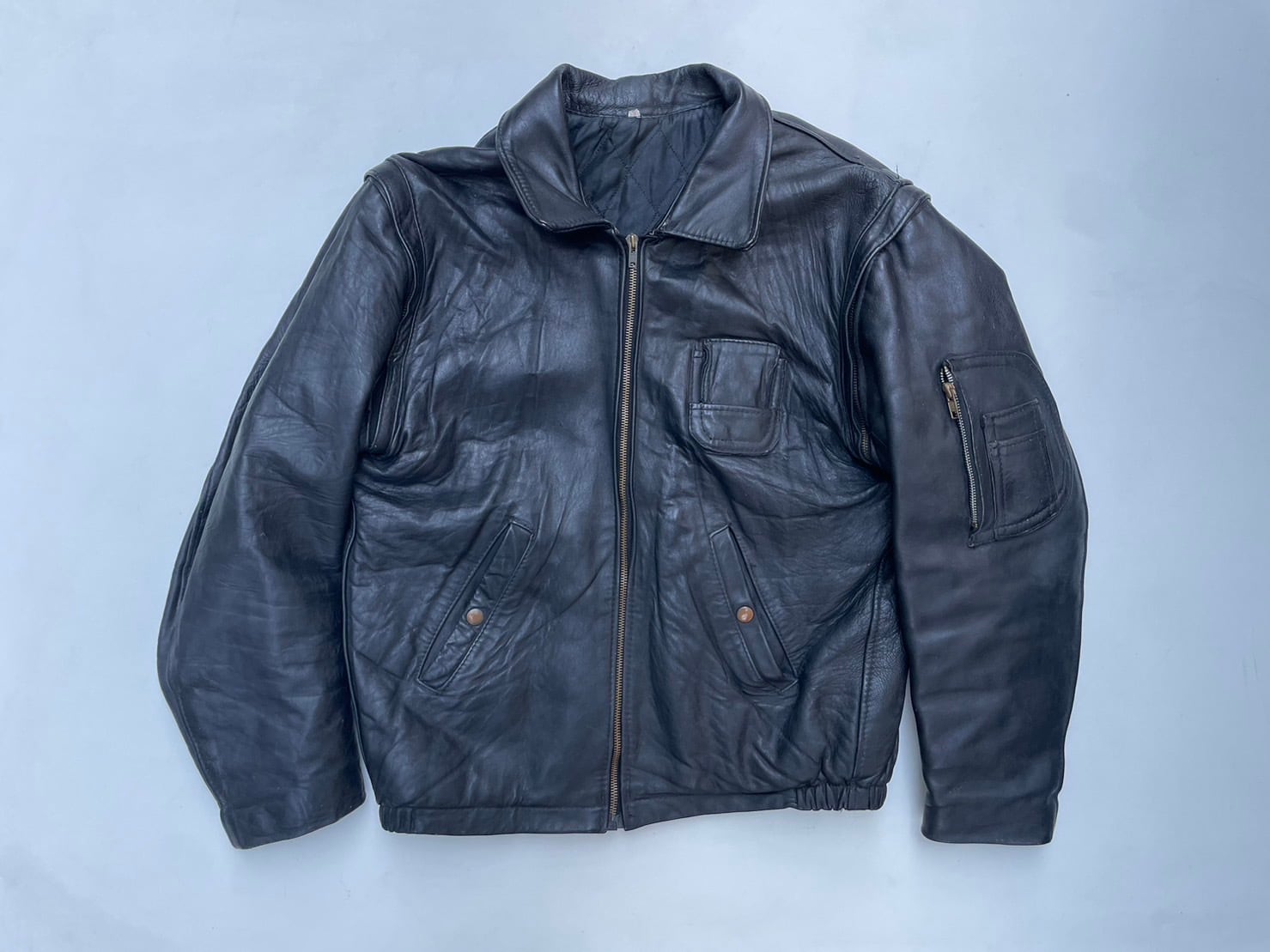 ジャケット・アウター 80s Submarine Leather Jacket 1980s German military submarine leather jacket – DAMAGEDONE 2ND