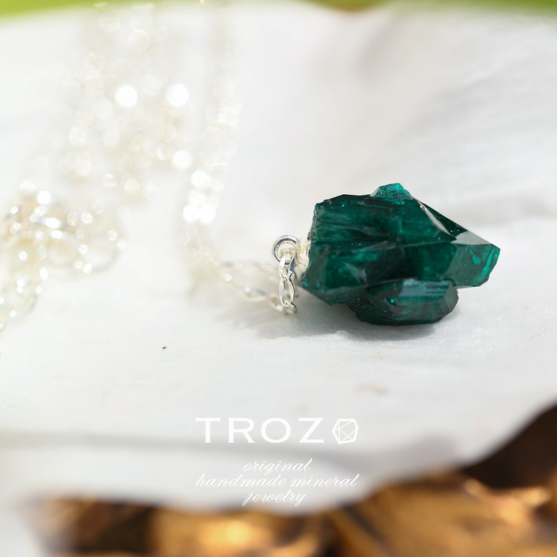 ダイオプテーズ 【045 Fairy Tale Collection】 ダイオプテーズ 鉱物原石 シルバー925 ネックレス 天然石 アクセサリー (No.3486)