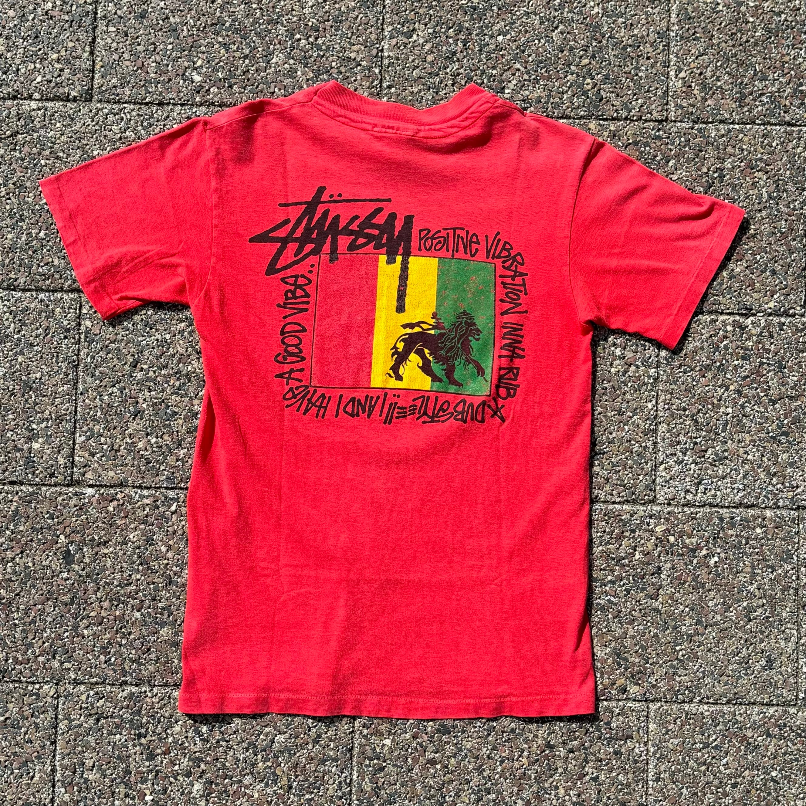 Special 80s old stussy rasta T-shirt | Pay ID