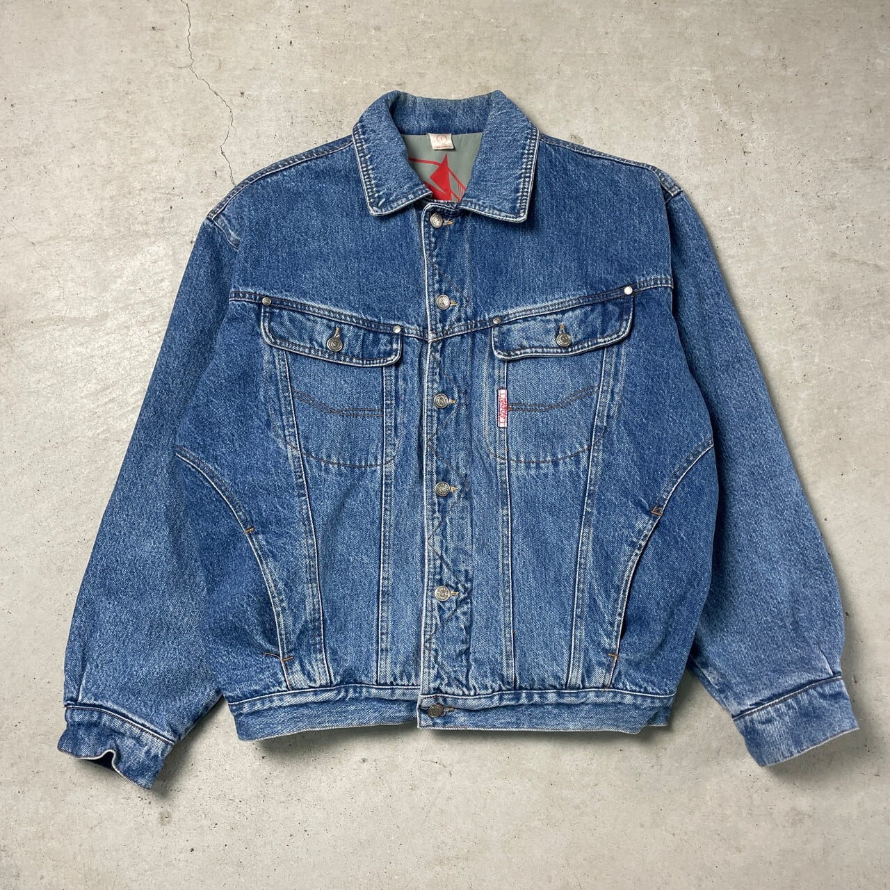 90年代 ポルトガル製 TRAPU'S ユーロ デニムジャケット メンズXL相当