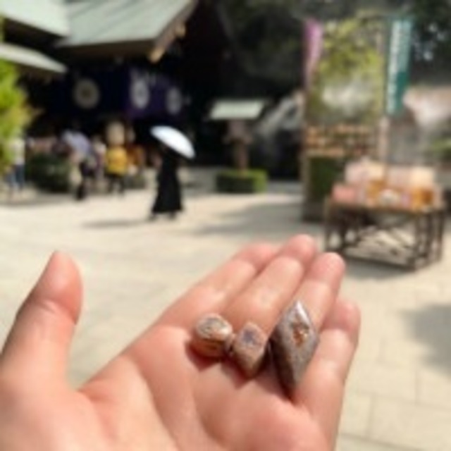 【希少】【超美石】メキシコ　ハリスコ州産　カンテラオパール　タンブル　（ダイヤ型）（ポーチ付き）　6020