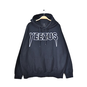 カニエウェスト USA製 スウェットパーカー スカル インディアン YEEZUS 黒 ブラック サイズXL 古着 @CG0420