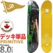 プリミティブ スケボー デッキ │8.0インチ│ Primitive Skateboards Scrape Deck スクレープ 公認モデル カットバック