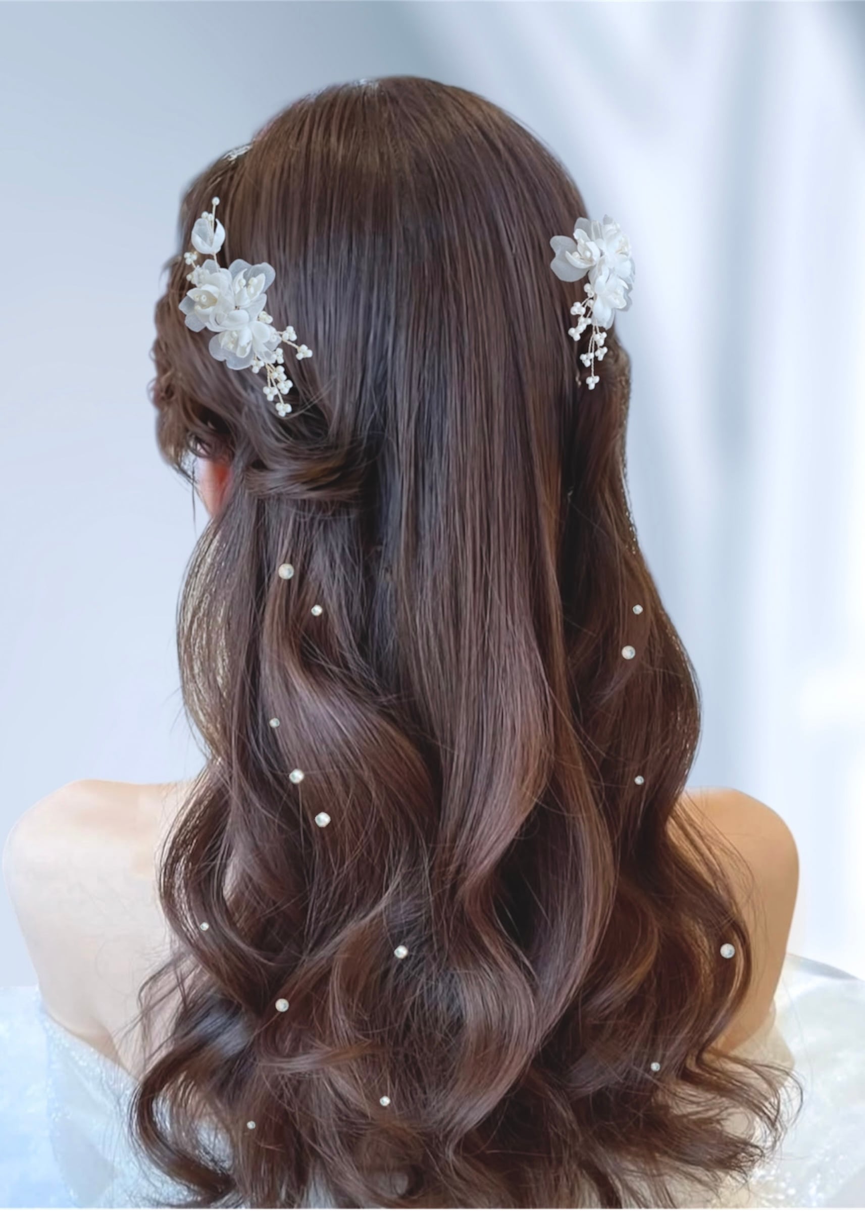 Julia］half twin flower comb set | Arote Wedding (アローテ