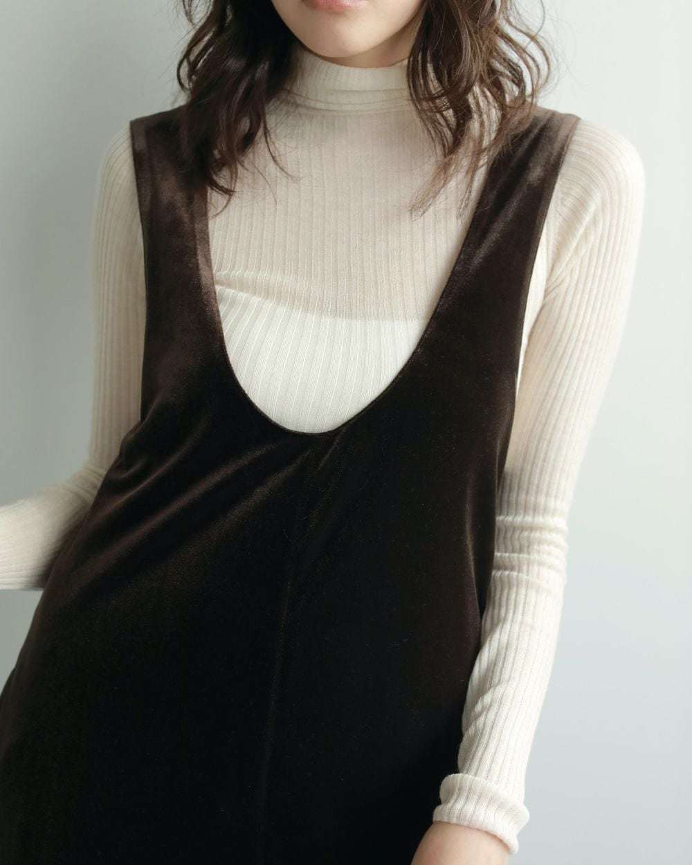 anuke(アンヌーク) Velour Uneck Onepiece | サウスオレンジ｜メンズ