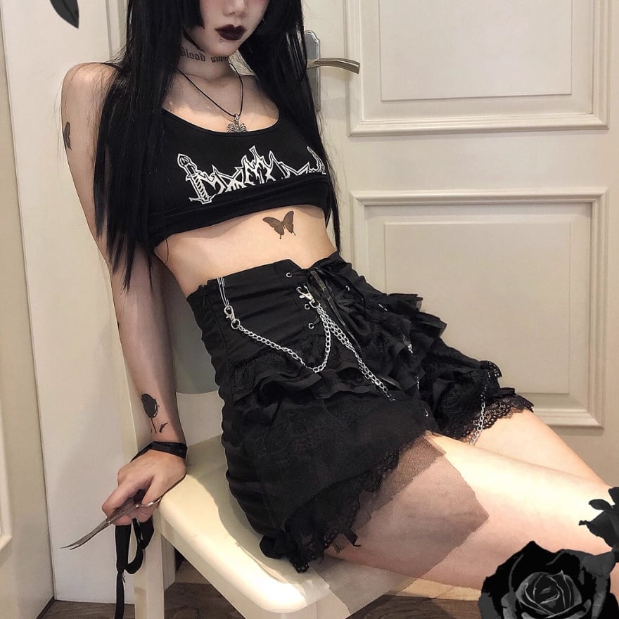 PUTUMAYO ゴスロリパンクロックy2k【未使用】アリスロゴリボンカットソー ゴスロリファッション 通販 With U ゴシック ロリィタ BLOOD
