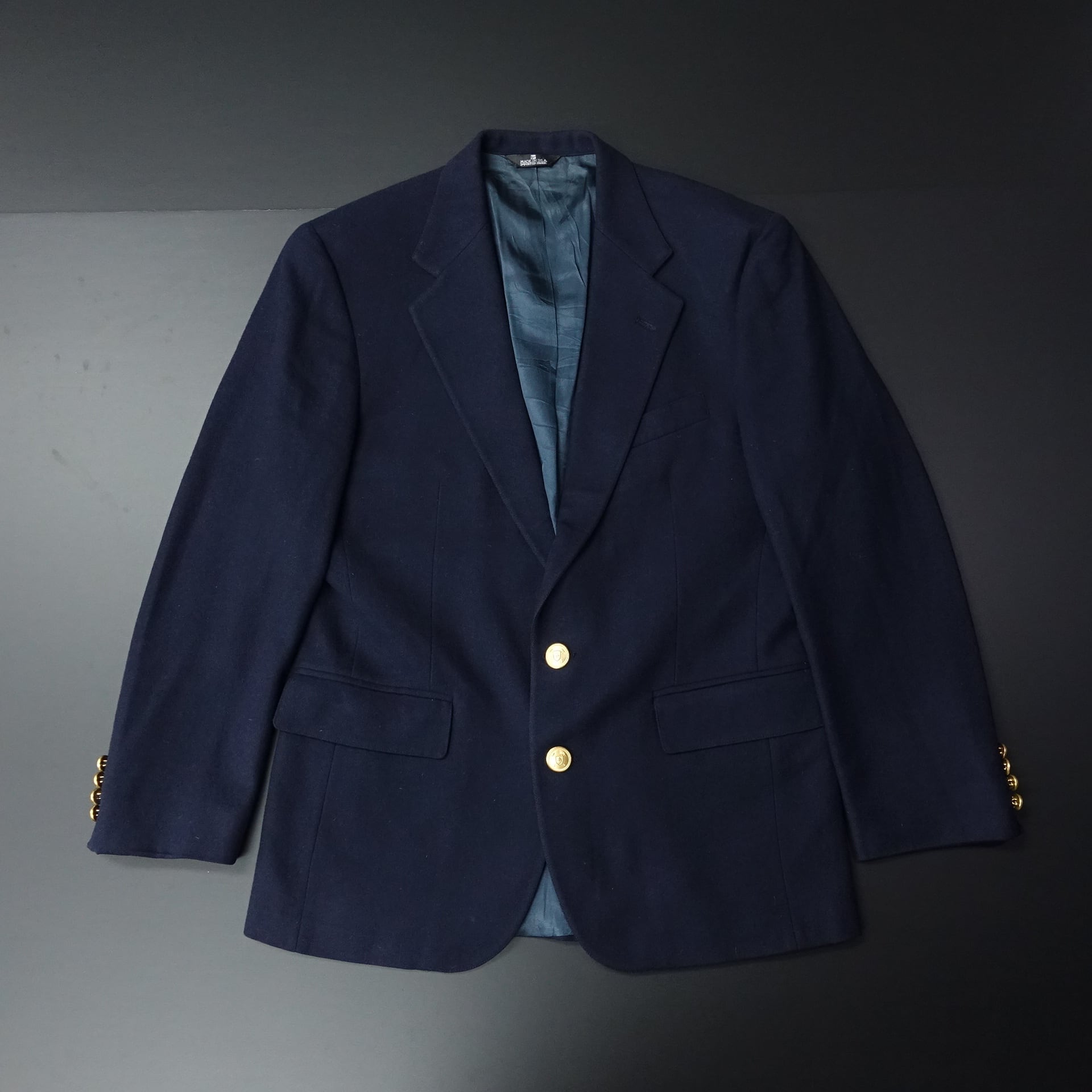80s～ Vintage Ralph Lauren ラルフローレン テーラードジャケット 紺 