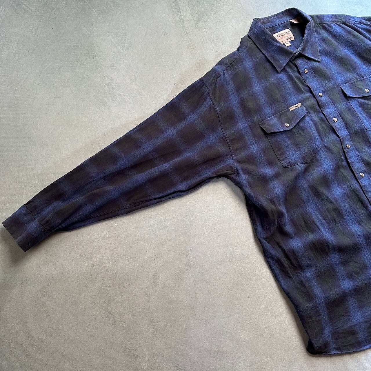 POWDER RIVER OUTFITTERS オンブレ シャドーチェック 長袖シャツ