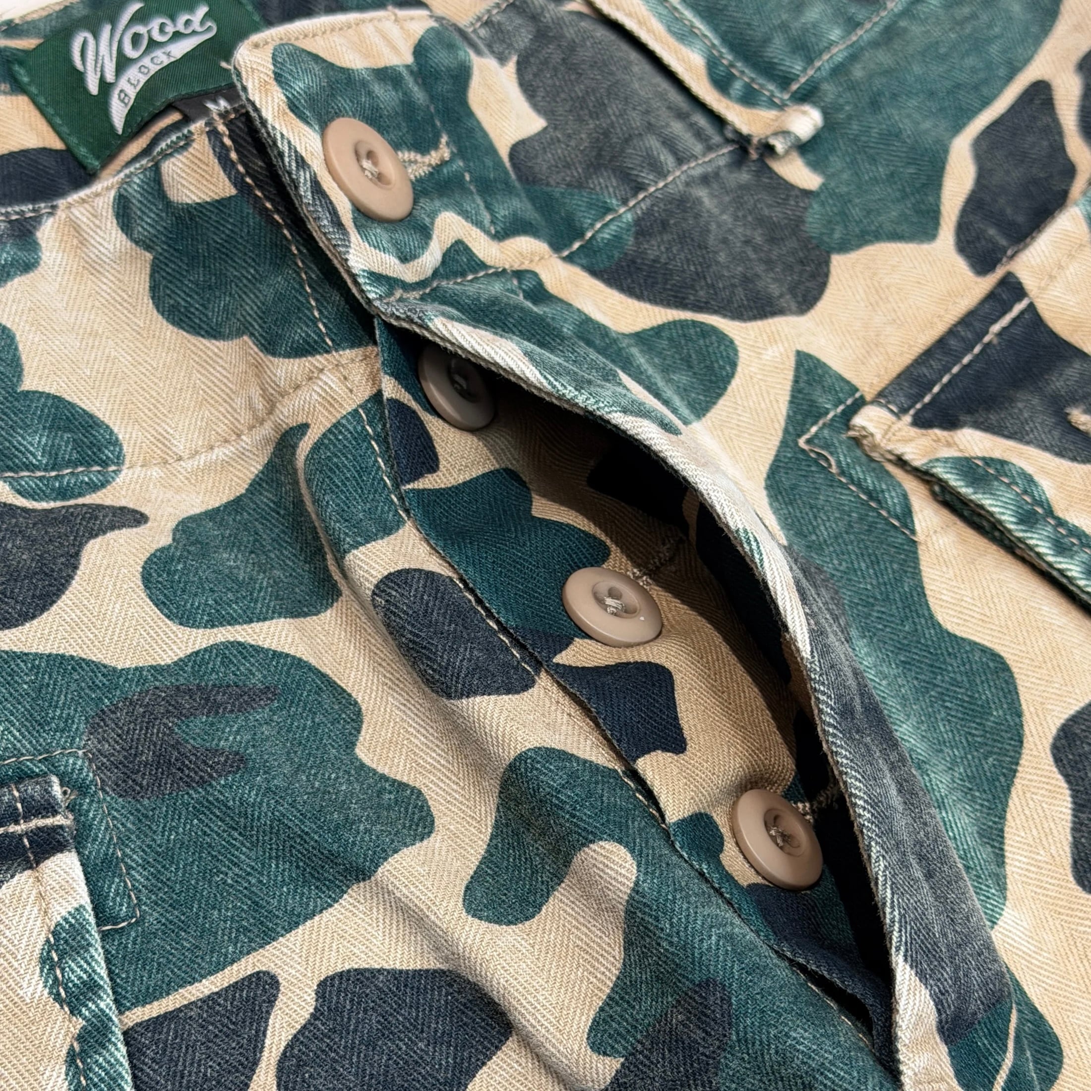 WOODBLOCK】 W-44 HERRINGBONE CARGO PANTS (D.H.Camo) | 火ノ鳥