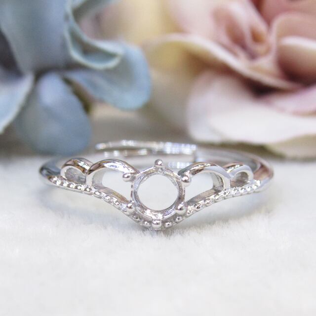 アウトレット4㎜ ニュアージュ S925 リング台 SV