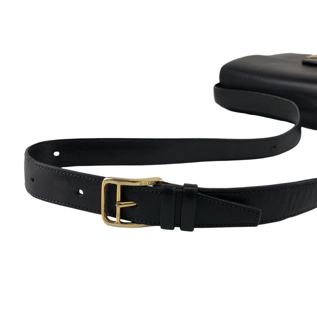 CELINE セリーヌ ショルダーバッグ ブラック 馬車 ホースキャリッジ レザー クロスボディ vintage ヴィンテージ オールド mimnwz