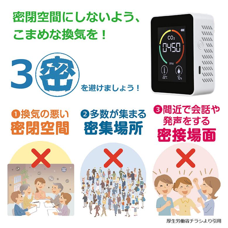 二酸化炭素濃度測定器3台 東亜DKK ポータブル炭酸ガス濃度計 CGP-31 販売｜液体・気体CO2