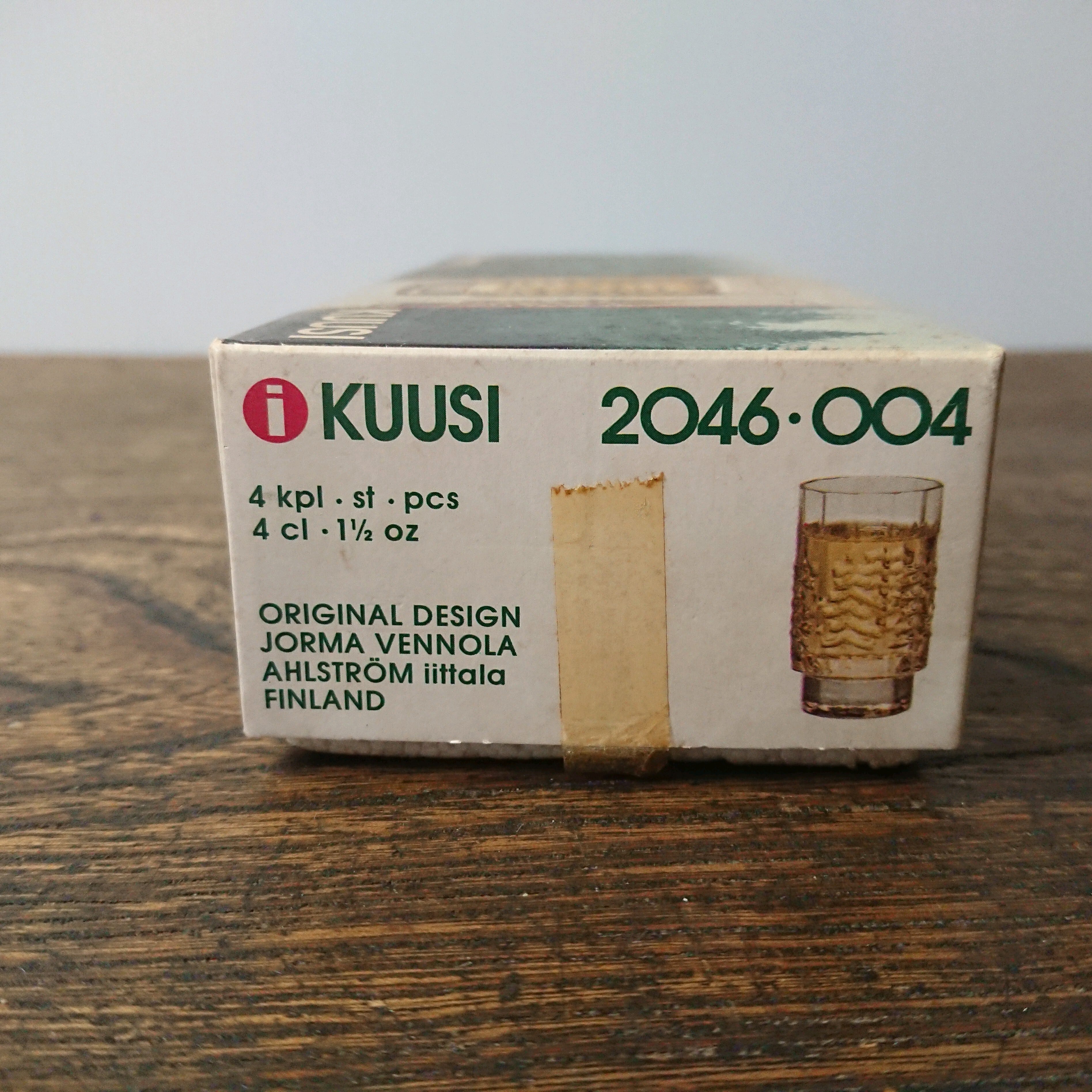 iittala/イッタラ ”KUUSI” ショットグラスset 箱付未使用 Jorma