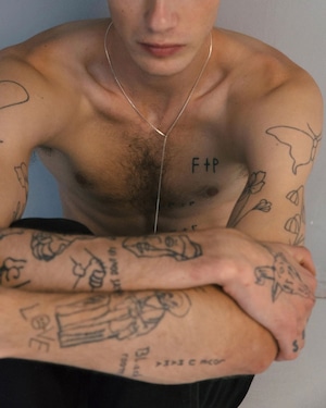 Fine necklace fringe cubic / Saskia Diez