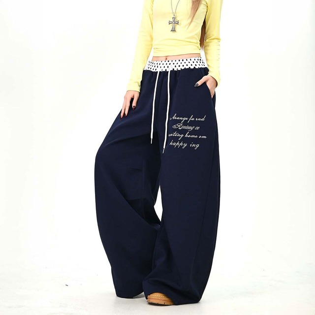 ウエストアクセントロゴルーズパンツ
 2col   R01592