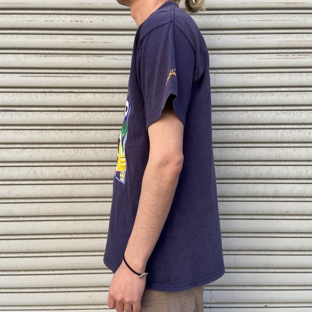 00s LARRY-BOY ラリーボーイ　キャラクターTシャツ　ネイビー　M