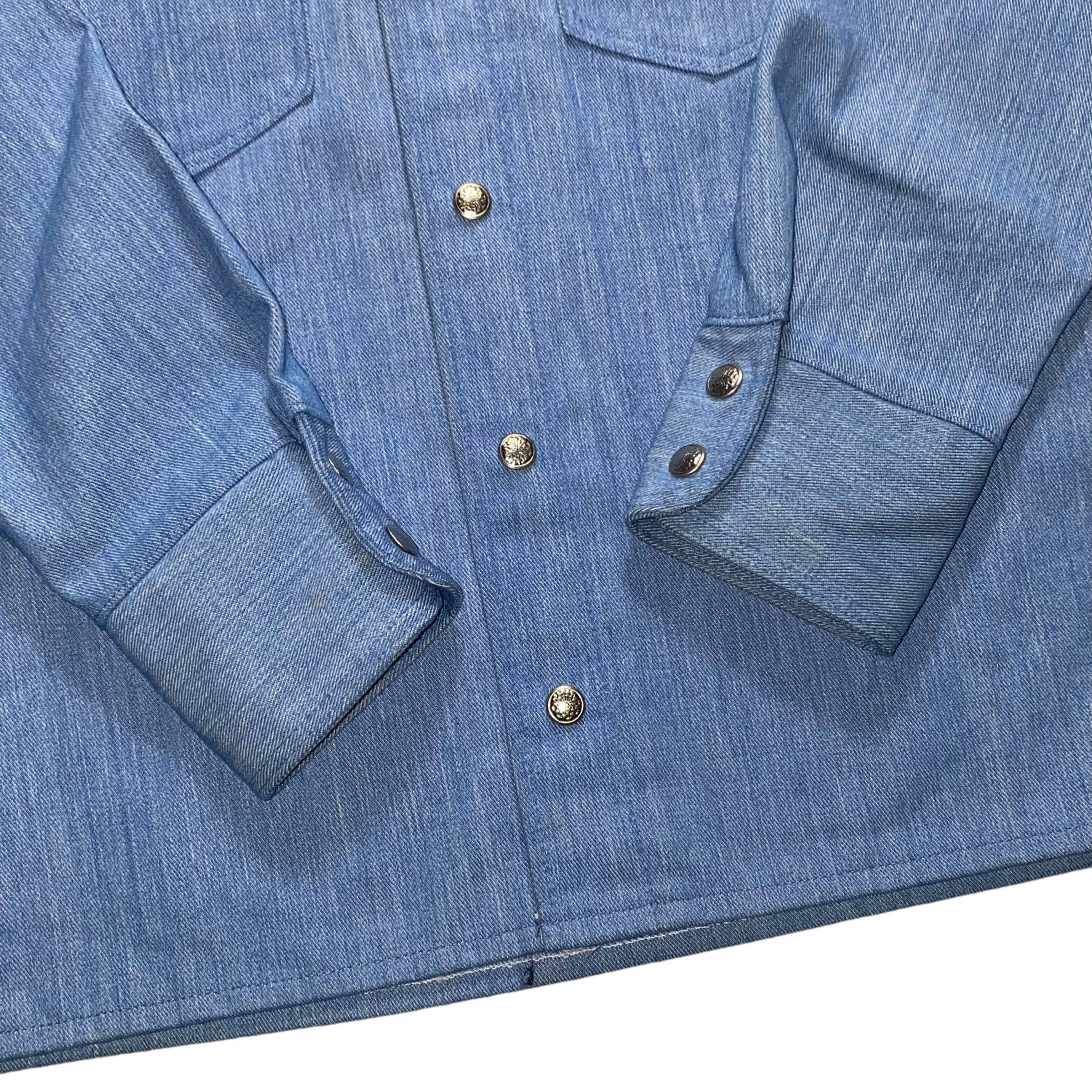 vintage 1970's BIG YANK light blue denim shirt jacket | NOIR ONLINE
