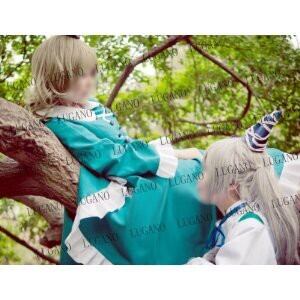 K2133 東方Project 東方神霊廟 蘇我屠自古 コスプレ衣装+ウィッグ