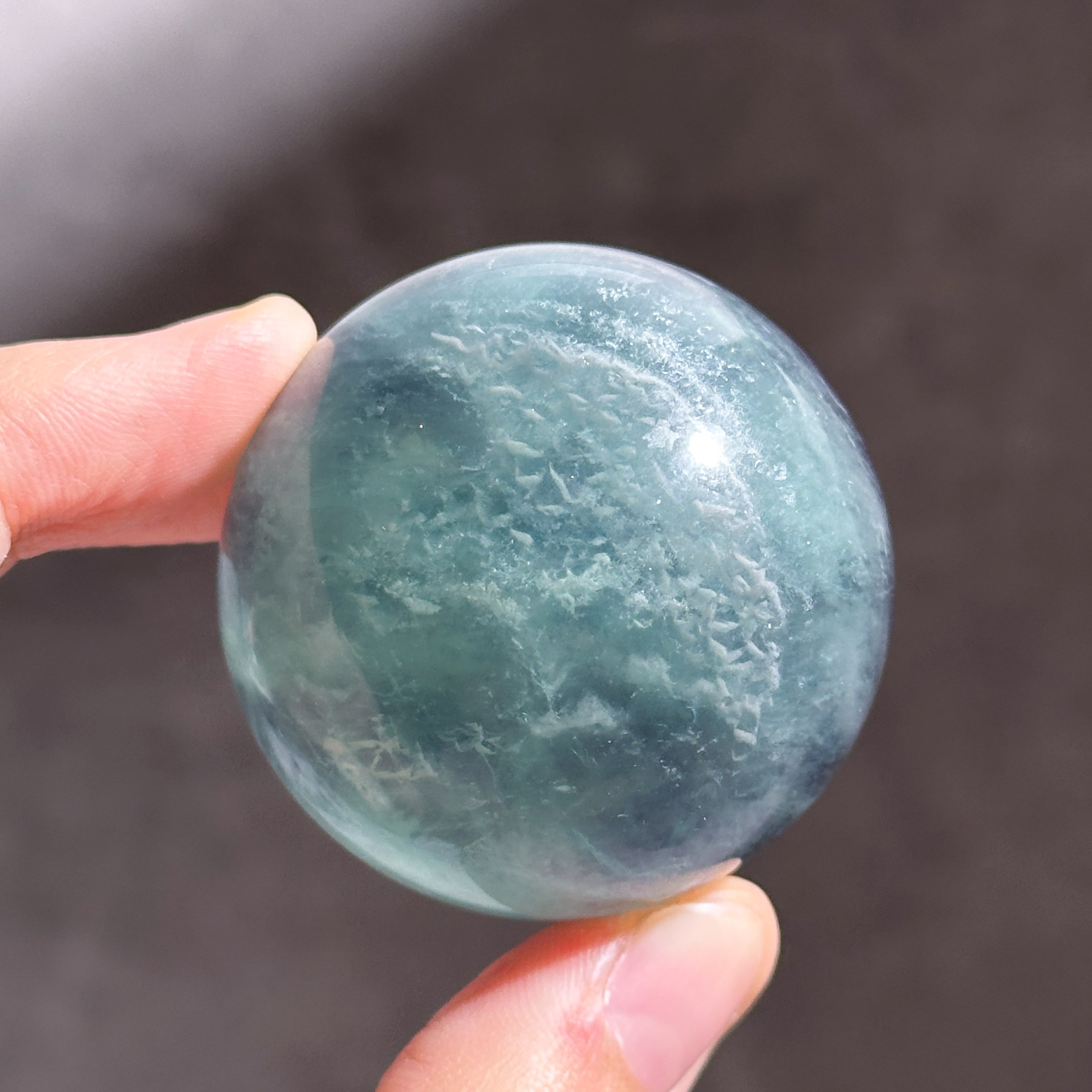 レインボーフローライト スフィア（丸玉)04◇ Rainbow Fluorite Sphere