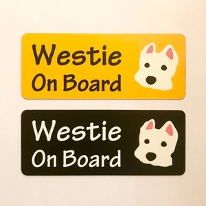 Westie On Board マグネットステッカー