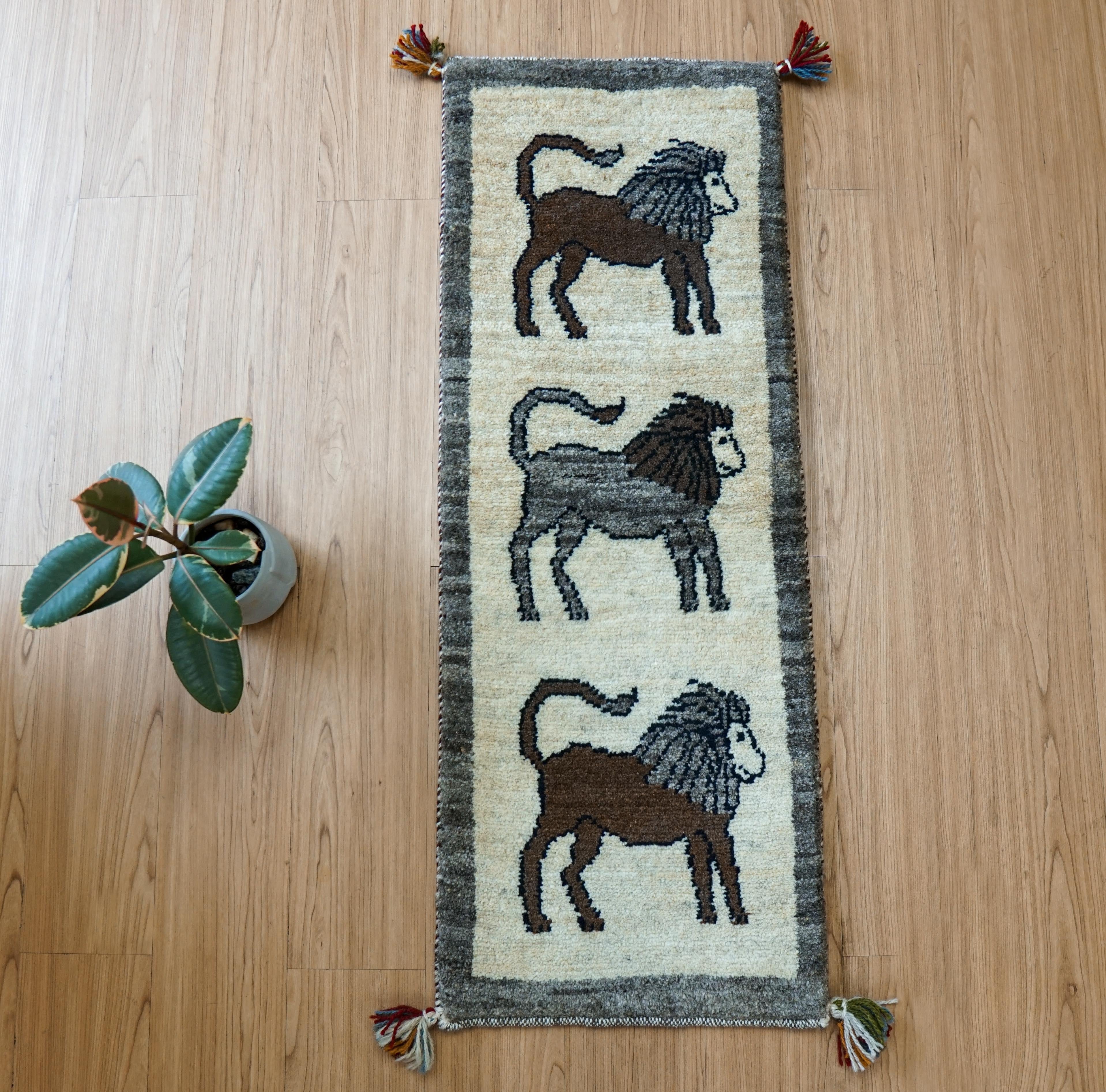 120×44cm ペルシャギャッベ アマレ族 ギャベ ランナー | Decorworks