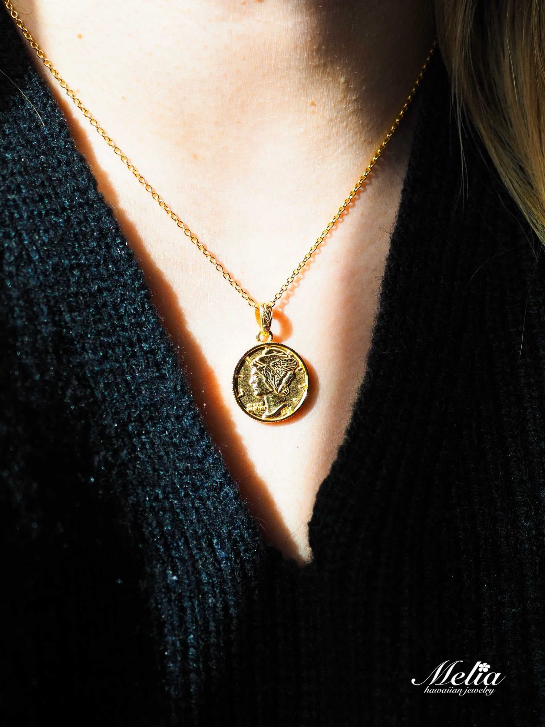 Liberty coin necklace | Melia hawaiian jewelry